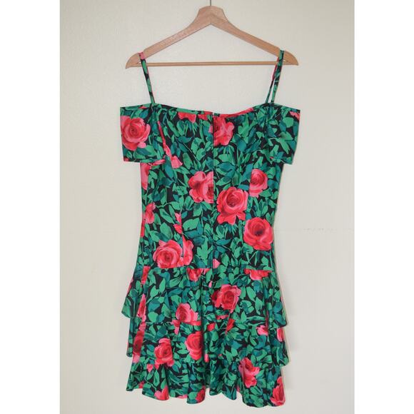 AJ Bari Vintage Cotton Ruffle Skirt Cocktail Dress - Picture 7 of 8